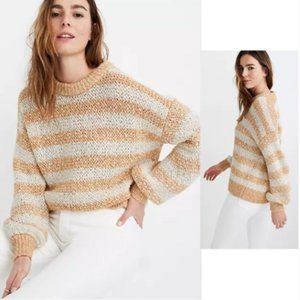 Madewell Baez Pullover Sweater Stripe Small
